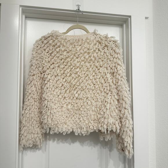 Vintage MUDD Loopy Knit Cardigan in Cream Size XL - Picture 2 of 3